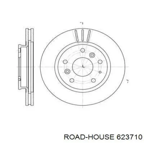 623710 Road House диск гальмівний передній