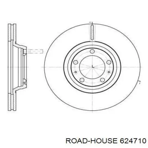 624710 Road House диск гальмівний передній