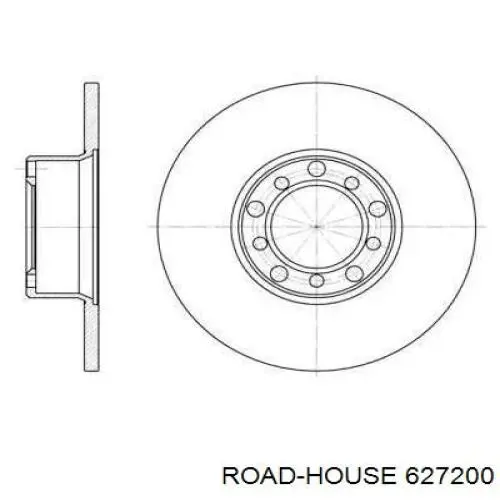 Диск гальмівний передній 627200 Road House