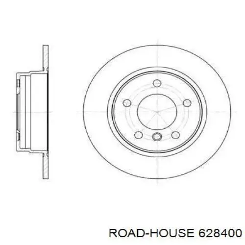 628400 Road House диск гальмівний задній
