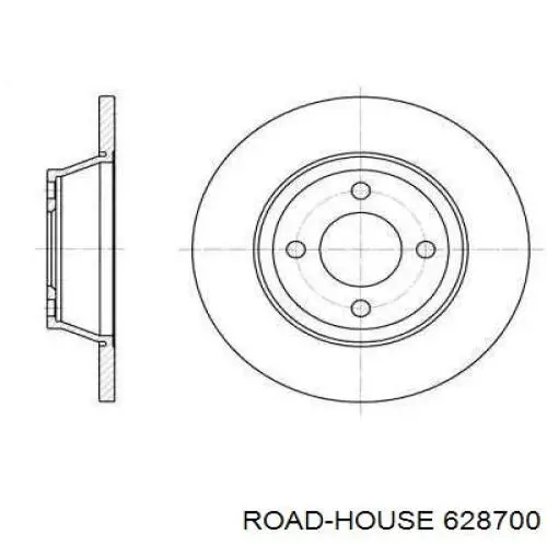 628700 Road House диск гальмівний передній