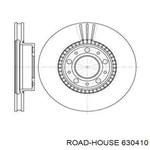 Диск гальмівний передній 630410 Road House