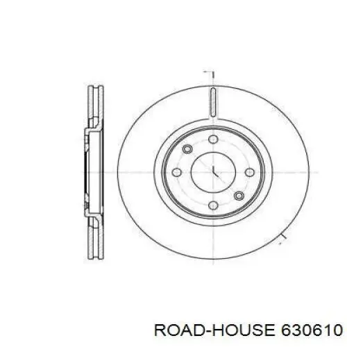 630610 Road House диск гальмівний передній