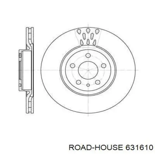 631610 Road House диск гальмівний передній