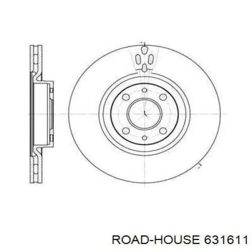 631611 Road House диск гальмівний передній