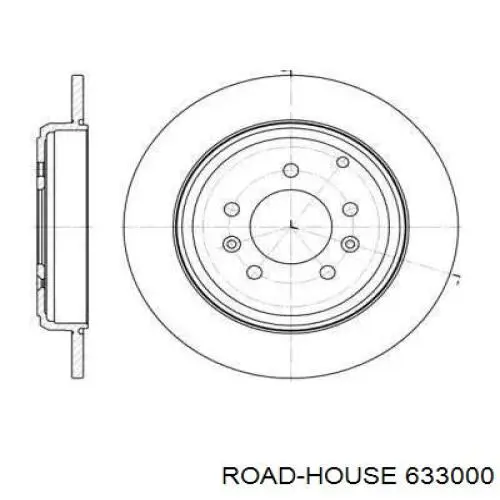 633000 Road House диск гальмівний задній