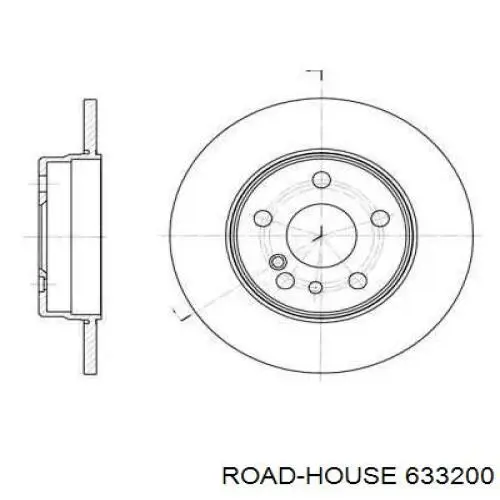 633200 Road House диск гальмівний задній