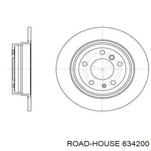 634200 Road House диск гальмівний задній