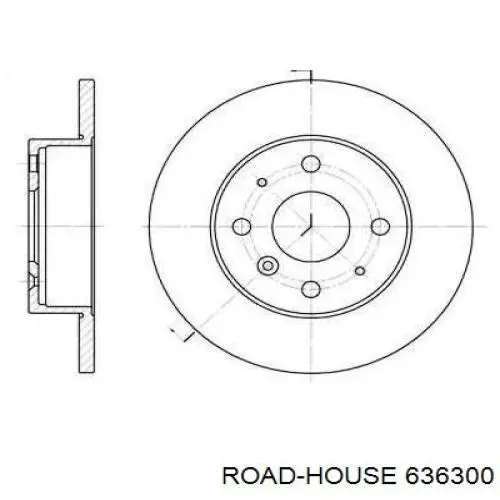 636300 Road House диск гальмівний передній