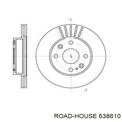 638610 Road House диск гальмівний передній