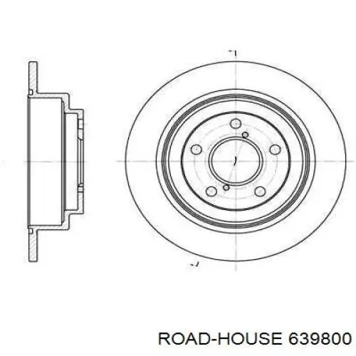 639800 Road House диск гальмівний задній