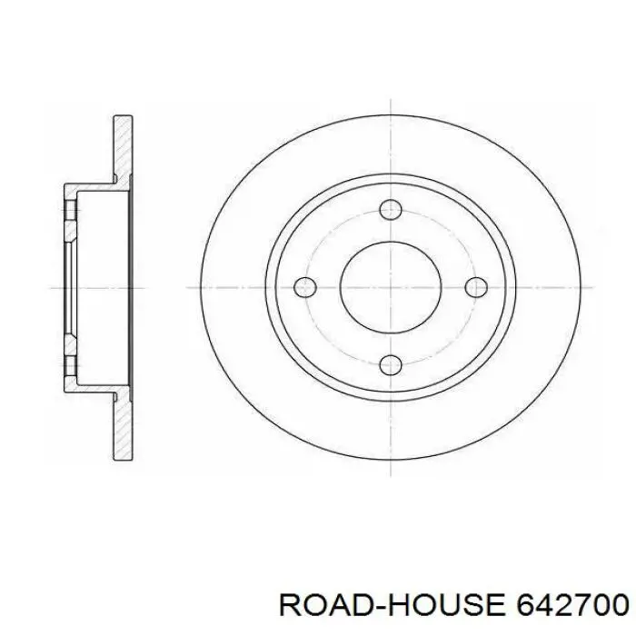 Диск гальмівний передній 642700 Road House