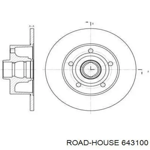 Диск гальмівний задній 643100 Road House