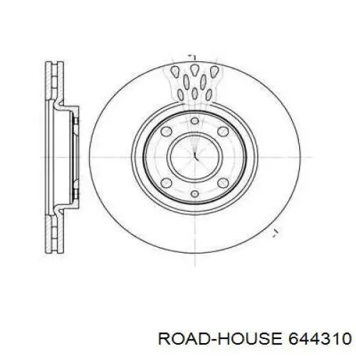 644310 Road House диск гальмівний передній