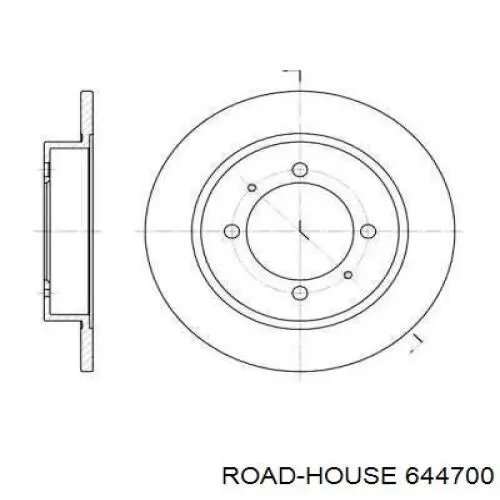 644700 Road House диск гальмівний задній
