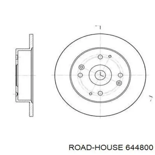 644800 Road House диск гальмівний задній
