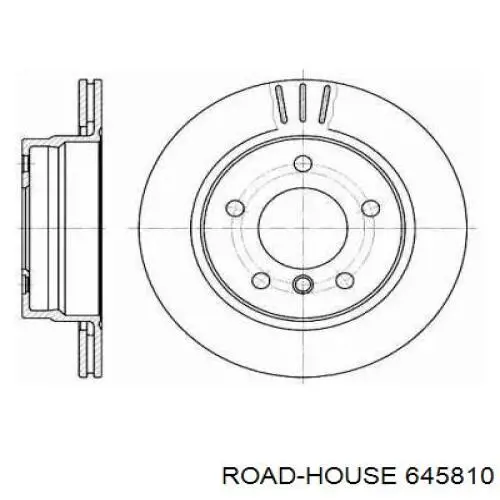 Диск гальмівний задній 645810 Road House