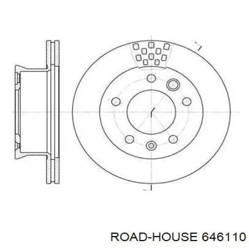 646110 Road House диск гальмівний передній