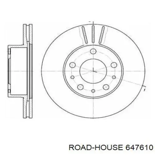 647610 Road House диск гальмівний передній