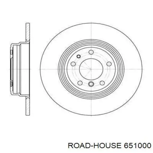 651000 Road House диск гальмівний задній