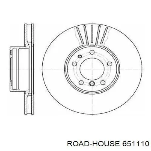 Диск гальмівний передній 651110 Road House