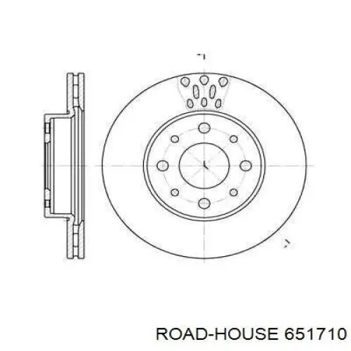 Диск гальмівний передній 651710 Road House