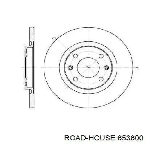 Диск гальмівний передній 653600 Road House