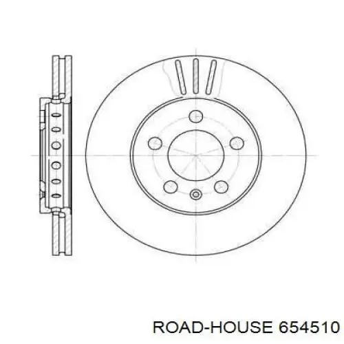 Диск гальмівний передній 654510 Road House