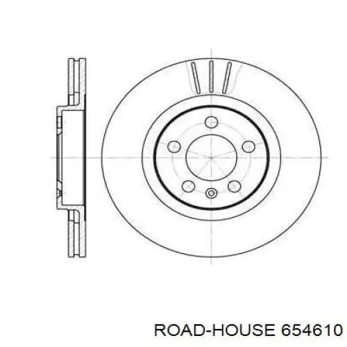 Диск гальмівний передній 654610 Road House