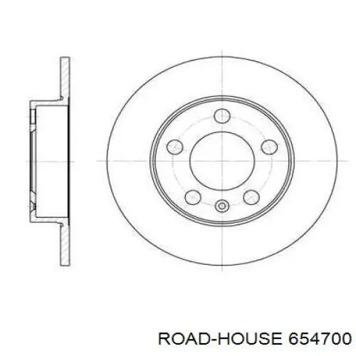 654700 Road House диск гальмівний задній
