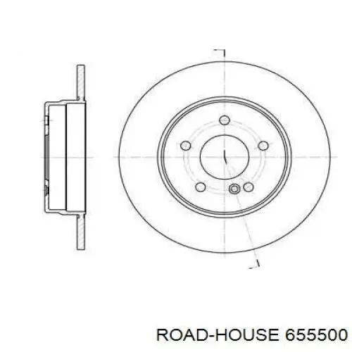 655500 Road House диск гальмівний задній