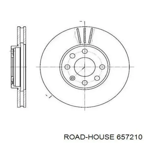 657210 Road House диск гальмівний передній