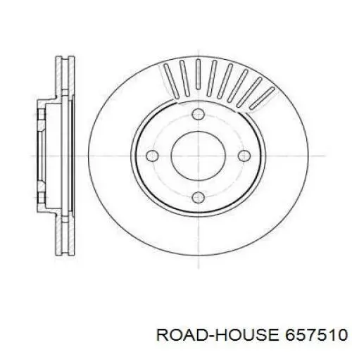 657510 Road House диск гальмівний передній
