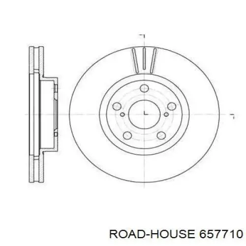 657710 Road House диск гальмівний передній