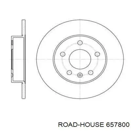 657800 Road House диск гальмівний задній