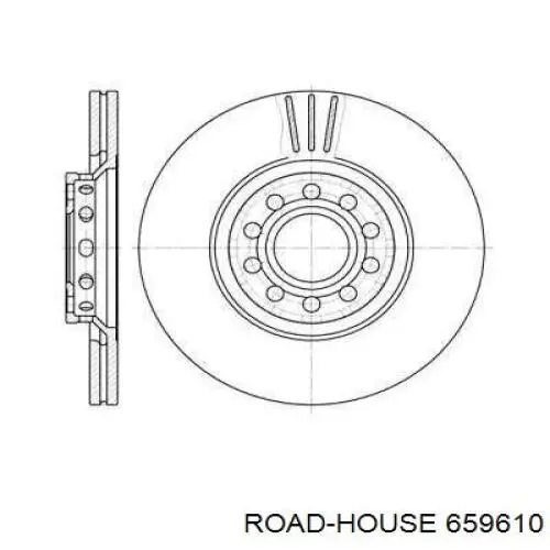 Диск гальмівний передній 659610 Road House