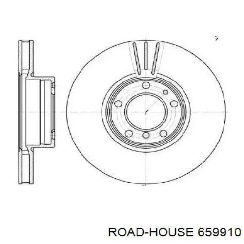 Диск гальмівний передній 659910 Road House