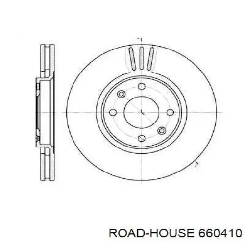 Диск гальмівний передній 660410 Road House