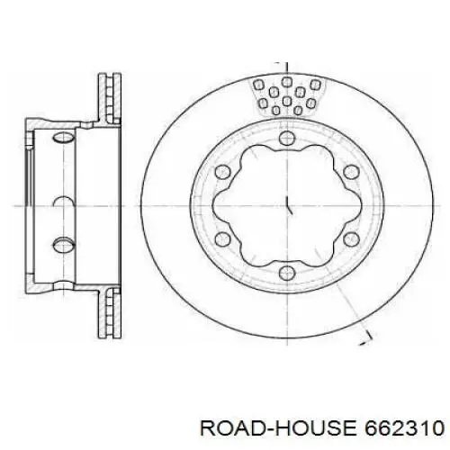 662310 Road House диск гальмівний задній
