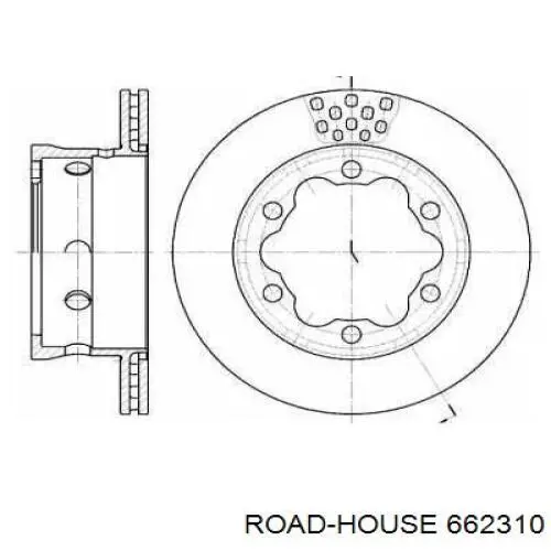 Диск гальмівний задній 662310 Road House