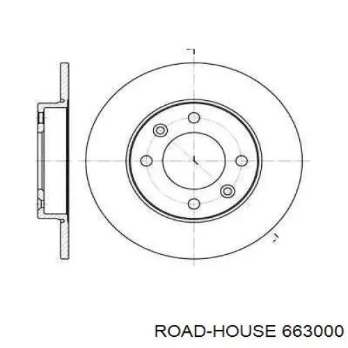 663000 Road House диск гальмівний задній
