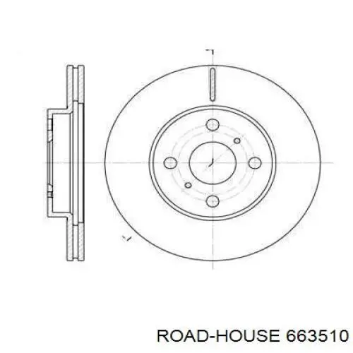 663510 Road House диск гальмівний передній