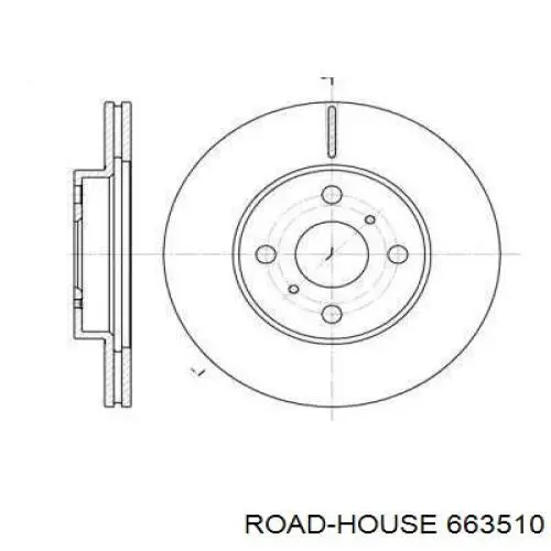 Диск гальмівний передній 663510 Road House