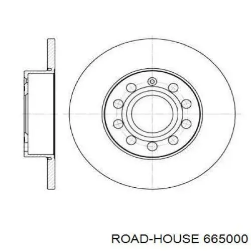 Диск гальмівний задній 665000 Road House