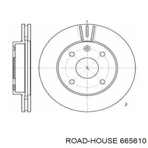 Диск гальмівний передній 665610 Road House