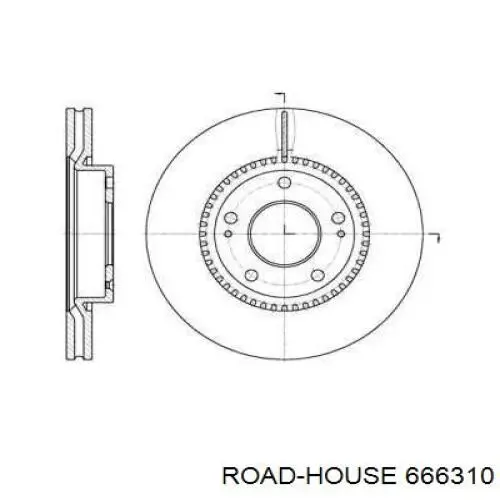 Диск гальмівний передній 666310 Road House