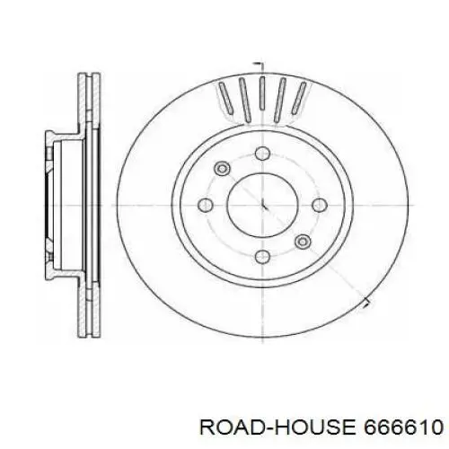 666610 Road House диск гальмівний передній