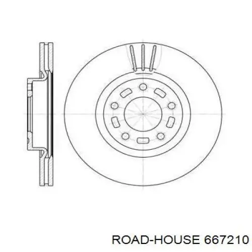 667210 Road House диск гальмівний передній