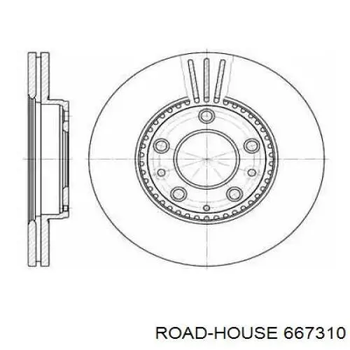 667310 Road House диск гальмівний передній