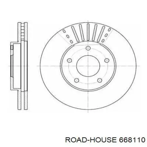 668110 Road House диск гальмівний передній